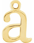 14K Lowercase Initial Dangle