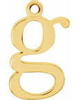 14K Lowercase Initial Dangle