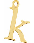 14K Lowercase Initial Dangle