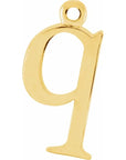 14K Lowercase Initial Dangle