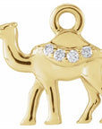 Natural Diamond Camel Dangle