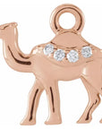 Natural Diamond Camel Dangle
