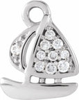 Natural Diamond Sailboat Dangle