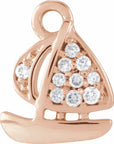 Natural Diamond Sailboat Dangle