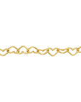 Yellow Gold-Filled 3.2mm Heart Link Cable Chain