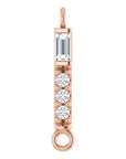 14K Natural Diamond Bar Link