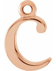 14K Lowercase Initial Dangle