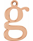 14K Lowercase Initial Dangle