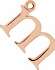 14K Lowercase Initial Dangle