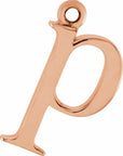 14K Lowercase Initial Dangle