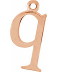 14K Lowercase Initial Dangle