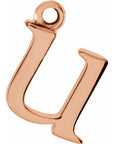 14K Lowercase Initial Dangle