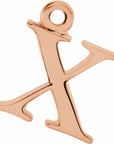 14K Lowercase Initial Dangle