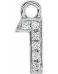 Natural Diamond Petite Numeric Dangle