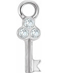Natural Diamond Petite Pave' Key Dangle