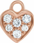 Natural Diamond Petite Heart Dangle