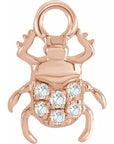 Natural Diamond Beetle Dangle