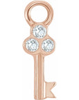 Natural Diamond Petite Pave' Key Dangle
