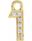 Natural Diamond Petite Numeric Dangle