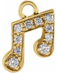 Natural Diamond Music Note Dangle