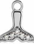 Natural Diamond Whale Tail Dangle