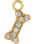 Natural Diamond Dog Bone Dangle
