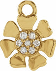 Natural Diamond Petite Flower Dangle