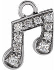 Natural Diamond Music Note Dangle