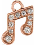 Natural Diamond Music Note Dangle