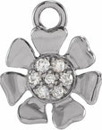Natural Diamond Petite Flower Dangle