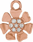 Natural Diamond Petite Flower Dangle