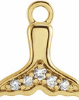 Natural Diamond Whale Tail Dangle