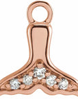 Natural Diamond Whale Tail Dangle