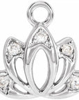 Natural Diamond Lotus Flower Dangle