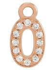Natural Diamond Petite Numeric Dangle