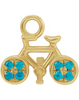 Natural Swiss Blue Topaz Bicycle Dangle