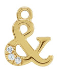 Natural Diamond Ampersand Dangle
