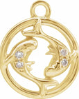 Natural Diamond Petite Zodiac Dangle