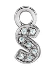 Petite Pavé Lowercase Diamond Alphabet Dangle