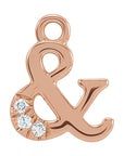 Natural Diamond Ampersand Dangle