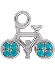 Natural Swiss Blue Topaz Bicycle Dangle