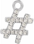 Natural Diamond Hashtag Dangle
