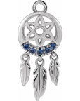 Blue Sapphire Dream Catcher Dangle