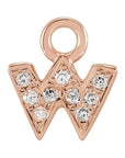 Petite Pavé Lowercase Diamond Alphabet Dangle