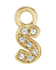 Petite Pavé Lowercase Diamond Alphabet Dangle