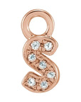 Petite Pavé Lowercase Diamond Alphabet Dangle