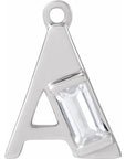 Lab-Grown Diamond Accented Initial Dangle