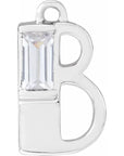 Lab-Grown Diamond Accented Initial Dangle