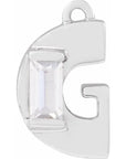 Lab-Grown Diamond Accented Initial Dangle