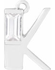 Lab-Grown Diamond Accented Initial Dangle